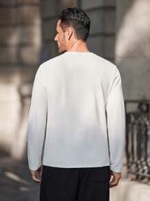 Manfinity Homme Men's Simple & Fashionable Casual Long Sleeve T-Shirt, Everyday Wear