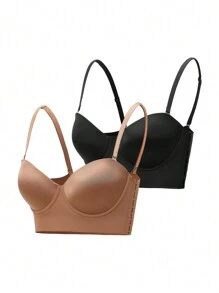 Ocili Leisure Women's Underwear Bra, Non-Removable 1/2 Cup With Underwire - Multicolor - View 11