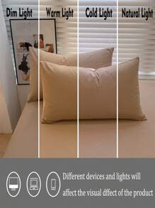 1 件咖啡色和米色枕套（无填充物），可机洗 - 咖啡棕 - 查看 5