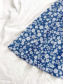 Soleia Women's Mini Ditsy Floral Cross-Tied Back Camisole Dress, Versatile For Vacation, Dating, Afternoon Tea