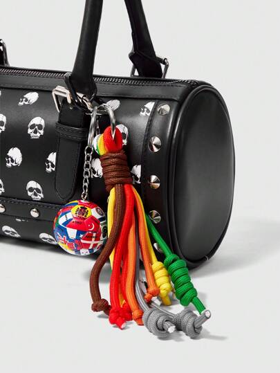 Kawaii 1pc Cute Street Style Pink Tennis Racket Keychain/Bag Charm