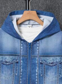 Ensemble adolecent 2 pièces, T-shirt graphique avec visage souriant graffiti et effet denim + short à taille élastique. Convient pour l'automne, le printemps, l'été, les activités extérieures, l'école, le streetwear, les fêtes et les loisirs à la maison - Multicolore - Voir 8