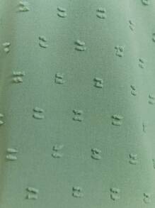 SHEIN Young Girls Casual Letter Embroidery Lantern Sleeve Blouse, Autumn - Green - View 9