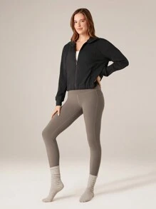 GLOWMODE 吸汗速干立领运动夹克，带隐藏口袋和拇指孔，日常休闲