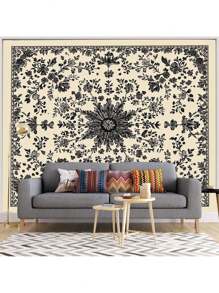 1 件波西米亚风格装饰印花壁挂挂毯、居家房间装饰、家居装饰