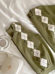 DAZY Women Cardigan Sweater Set, Short Sleeve,Fall Clothes - Olive Green - View 9