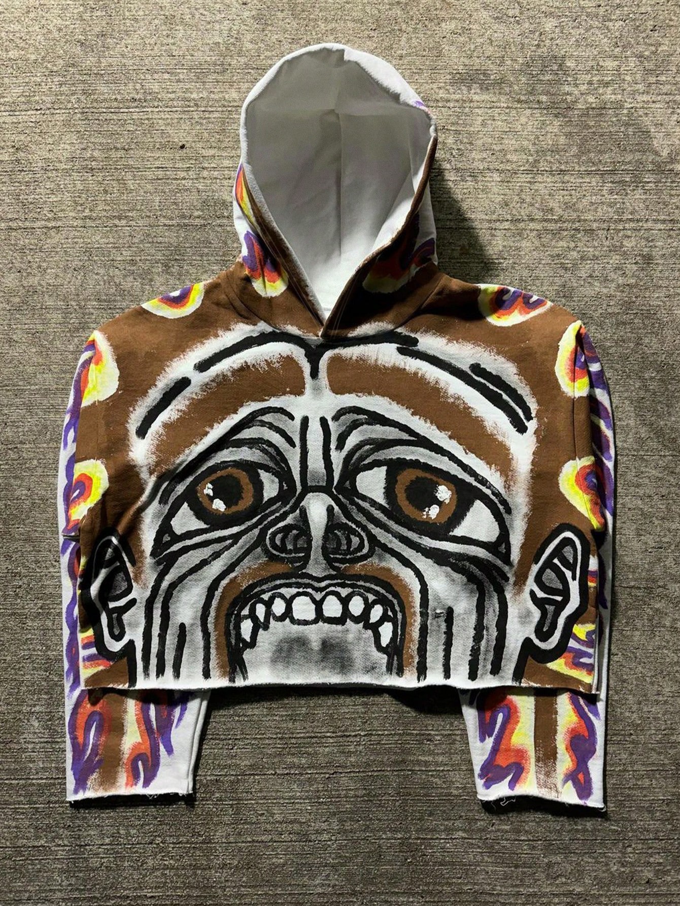 Manfinity Dauomo Men's Cartoon Print Long Sleeve Hoodie Sweatshirt, Autumn/Winter