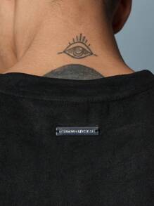 SUMWON Essential Sweatshirt Athleisure Crewneck Pullover Fall Winter Daily Wear Casual Basics Athletic Training - Black - View 6