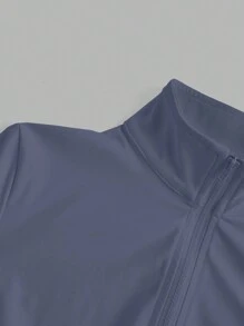 SHEIN EZwear Lekka kurtka damska Hazy Blue Knitted zapewniająca ochronę przed słońcem