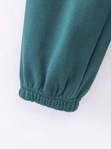 4件套男童休闲校园风柔软舒适简约时尚实用保暖加厚条纹运动裤，灰色、绿色、黑色可选，适合男童穿着，上学、返校、日常穿着、户外运动、秋冬季节。 - 彩色 - 查看 6