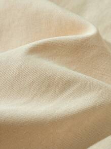 Blossori Young Girls Elegant Khaki Lace Trim Woven Wide-Leg Pants With Overexaggerated Skirt Hem, Autumn/Winter - Khaki - View 4