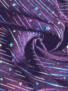 SHEIN Unity Koszula z rękawami typu latarnia i cekinami w modnych cekinach w rozmiarze plus size