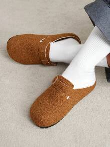 Solecia 女士纯色金属装饰休闲平底乐福鞋 - 棕色 - 查看 9