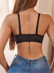 1 Stück Damen Spitzen-Einsatz BH-Set mit Bügel