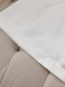 Franclia Petite Women's Solid Color Pleated Loose Hem Casual Shorts - White - View 5