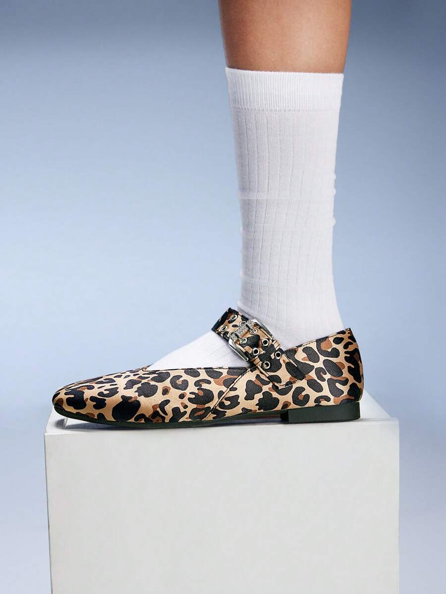 CUCCOO GRLICON Sapatos Planos Estilo Y2K para Mulheres, Adequados para Punk, Motoqueiro, Menina Legal, Halloween, Natal, Festas - Castanho - Visão 1