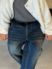 DAZY Young Boys Denim Jeans, Fall Season - Blue - View 8