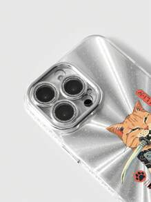 Vincenttrinidadart Anime 1 Pc Ukiyo-E Style Samurai Cat IMD Apple Phone Case