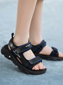 1 Pair Kids Summer Open-Toe Athletic Sandals, Boys Beach Sandals