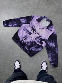 PAVTROS Men's Autumn Fashion Tie-Dye Hand Print Jacket - Multicolor - View 1