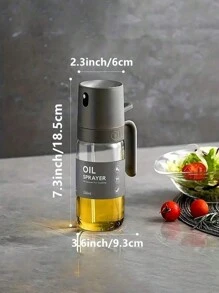 1 件适用于厨房和空气炸锅的玻璃油喷雾瓶，带喷嘴的透明油喷雾器，防漏，水瓶，斋月装饰，斋月装饰，咖啡杯，房间装饰，斋月装饰，家居装饰，浴室装饰