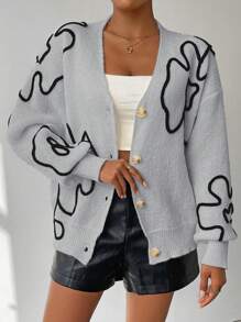 Chiquease Women's Casual Cardigan, Minimalist & Fashionable For Daily Wear - Light Grey - View 5