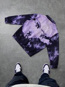 PAVTROS Men's Autumn Fashion Tie-Dye Hand Print Jacket - Multicolor - View 2