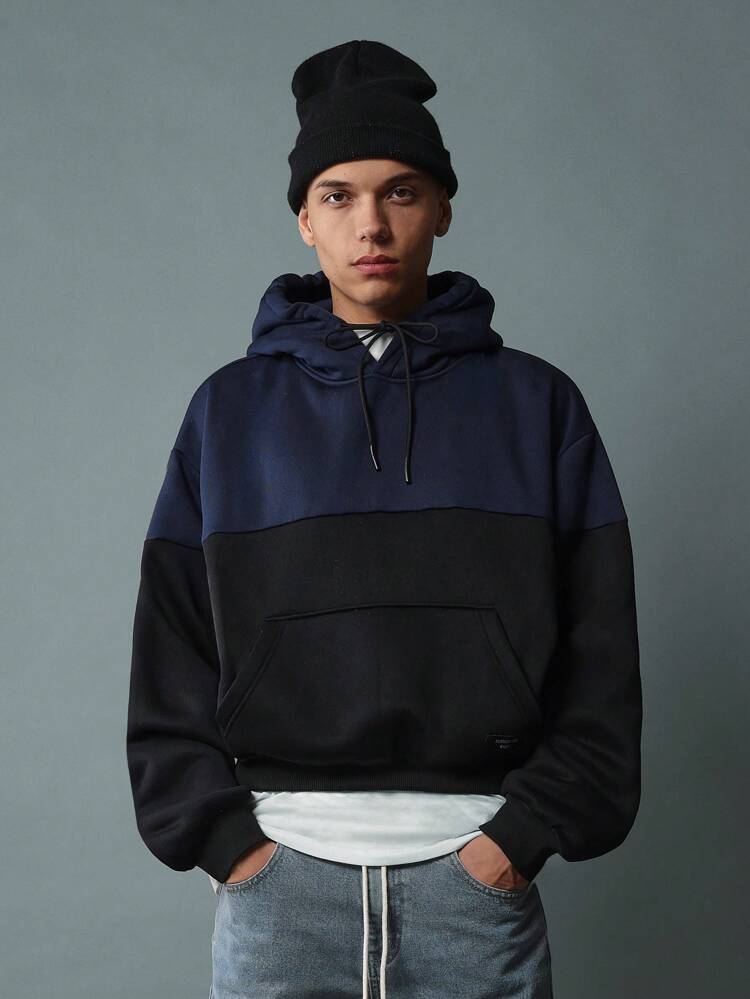 Cozy Fleece Colorblock Overhead Hoodie