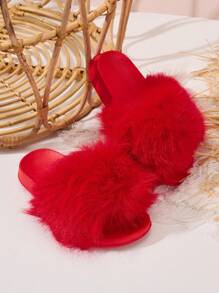 Pantofole da casa alla moda, confortevoli, casual, leggere, traspiranti e carine per ragazze, adatte per estate e autunno - Rosso - Visualizzare 2