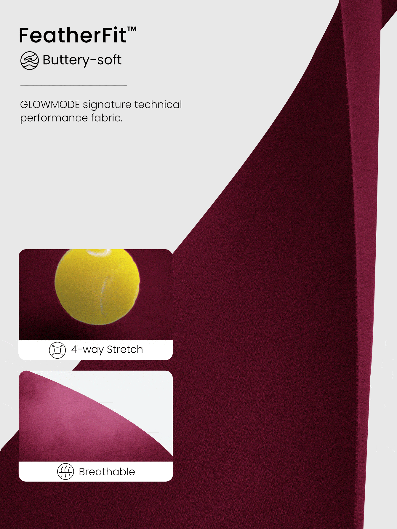 GLOWMODE 女士运动夹克 - 中紫紅色 - 查看 4