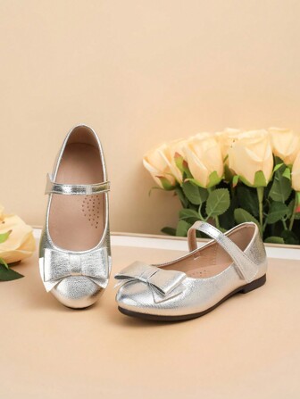 时尚玛丽珍鞋百搭平底鞋新款女童蝴蝶结平底鞋