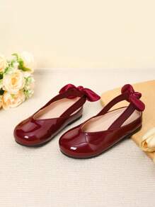 Girls' Gold Soft-Sole Casual Bowknot Flats, Fashion Breathable Open-Toe Sandals, Summer