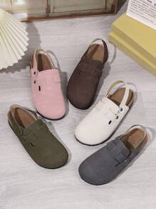 1 双舒适时尚休闲轻便经典室内外沙滩拖鞋（男童适用） - 棕色 - 查看 1