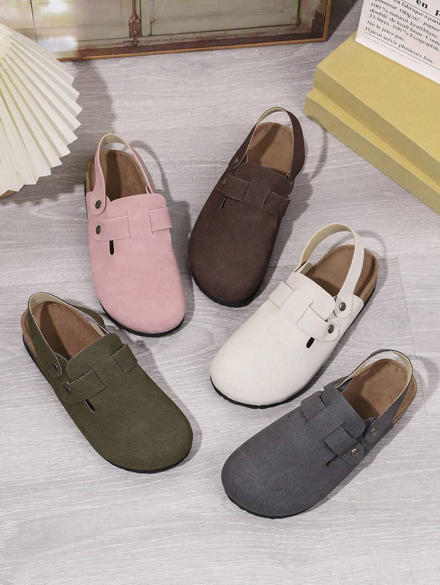 1 双舒适时尚休闲轻便经典室内外沙滩拖鞋（男童适用） - 棕色 - 查看 1