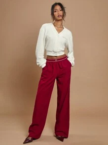 COSMINA Cárdigan de mujer de lana con bordado vintage, color beige, para otoño/invierno