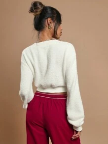 COSMINA Cárdigan de mujer de lana con bordado vintage, color beige, para otoño/invierno