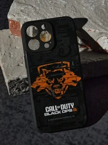 CALL OF DUTY X SHEIN Fashionable Letter & Animal Graphic Matte Phone Case, Compatible With IPhone