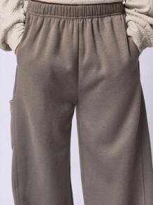 SUMWON Carpenter Style Sweatpants With Side Pockets Relaxed Fit Athletic Pants Casual Weekend Comfort Wear Winter Fall Youth Bottoms