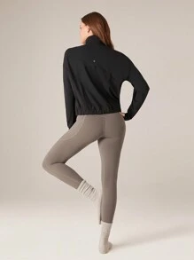 GLOWMODE 吸汗速干立领运动夹克，带隐藏口袋和拇指孔，日常休闲