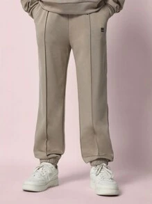 SUMWON Tween Boys Comfy Regular Fit Long Sleeve Polo Shirt And Jogger Pant With Pleats 2 Piece Set