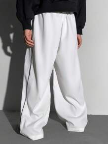 Tween Boy White Straight-Leg Zipper Side Panel Pants - White - View 2