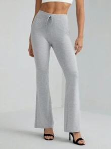 SHEIN Tall 复古风格灰色系腰喇叭腿运动裤