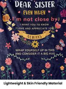 1pc Sister Gifts Blanket, Sister Gifts From Sister, Sister Birthday Gifts, Gifts For Sister, Valentine's Day Gifts For Sister, To My Sister Gifts Throw Blanket