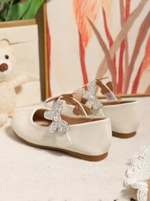 Sepatu Kasual Anak Perempuan Motif Kupu-kupu dengan Sol Lembut untuk Musim Gugur/Musim Dingin - Krem - View 2