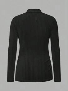 SHEIN Women Maternity Ribbed Slim Fit Essential Base Layer, Base Layer Top - Multicolor - View 7