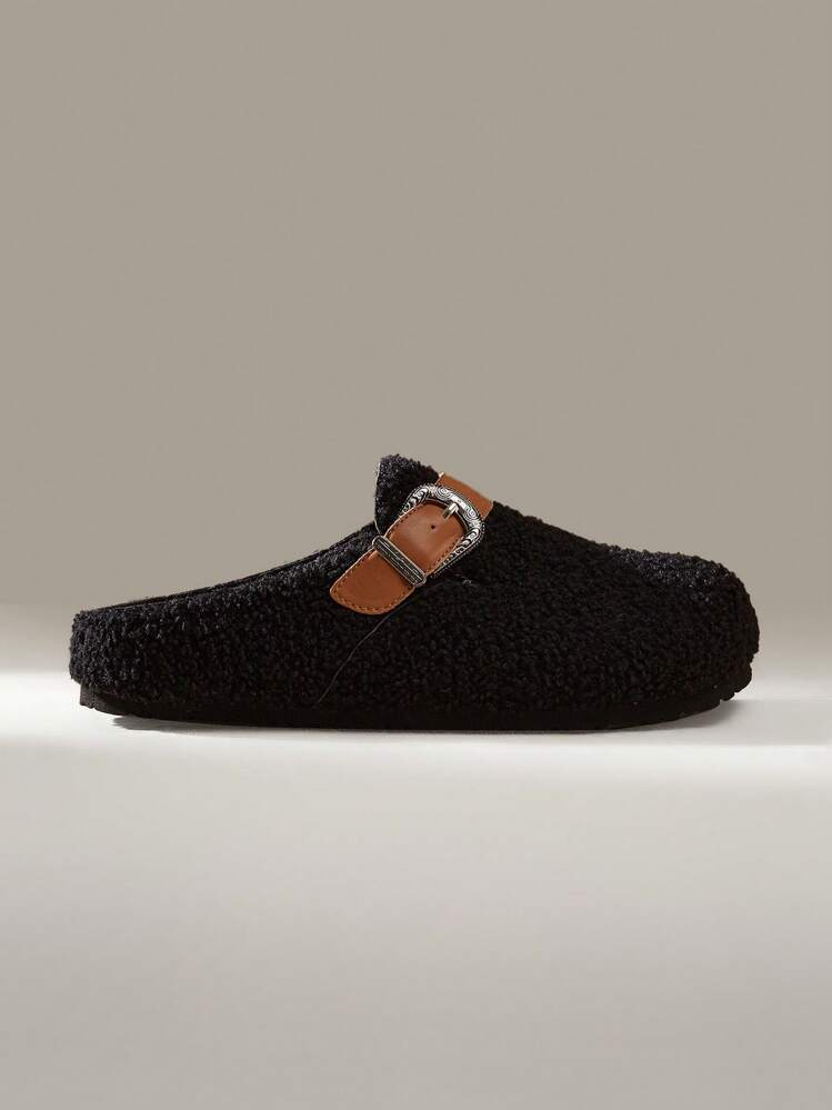 Solecia Women Simple Casual Flat Slip-On Loafers For Christmas And New Year Holiday Vibe Fall And Winter - Black - View 1