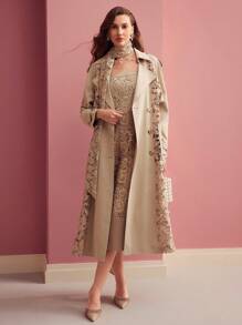 MOTF PREMIUM CASACO TRENCH COAT TRANSPASSADO E CINTADO - Caqui - Visão 8