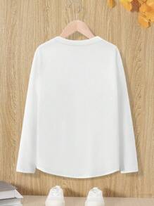 SHEIN LUNE Camiseta gráfica de manga larga de base de moda casual y cómoda de estilo urbano con ajuste ceñido con diseño de muñeco de nieve de dibujos animados para mujer, ideal para primavera, otoño e invierno