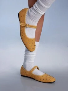 CUCCOO GRLICON Giày bệt phong cách Y2K dành cho nữ, phù hợp với phong cách Punk, Biker, cô gái cá tính, Halloween, Giáng sinh, trang phục dự tiệc - màu nâu - Xem 10