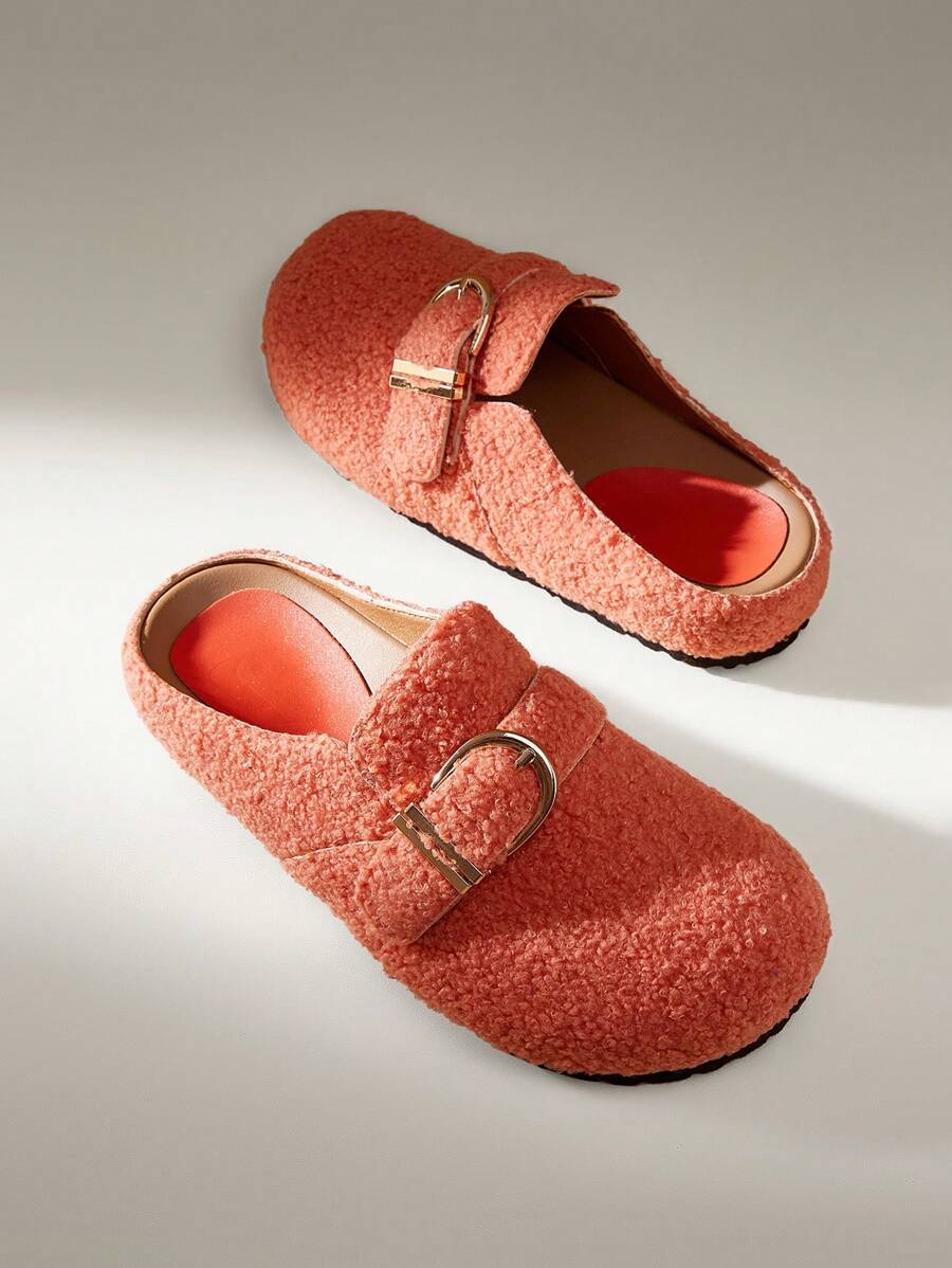 Solecia Giày bệt thời trang đơn giản thoải mái cho phụ nữ cho mùa Giáng sinh và năm mới, mùa thu và mùa đông - Hồng - Xem 1